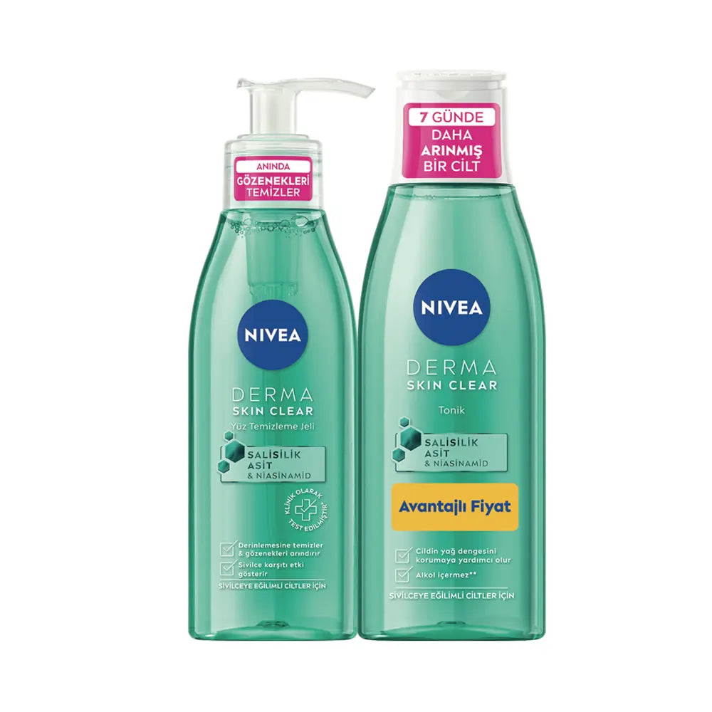Nivea Derma Skin Clear Cleansing Gel &amp; Toner Set