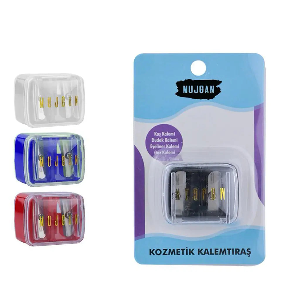 Mujgan Dual Cosmetic Pencil Sharpener for Precise Tips 1 Count