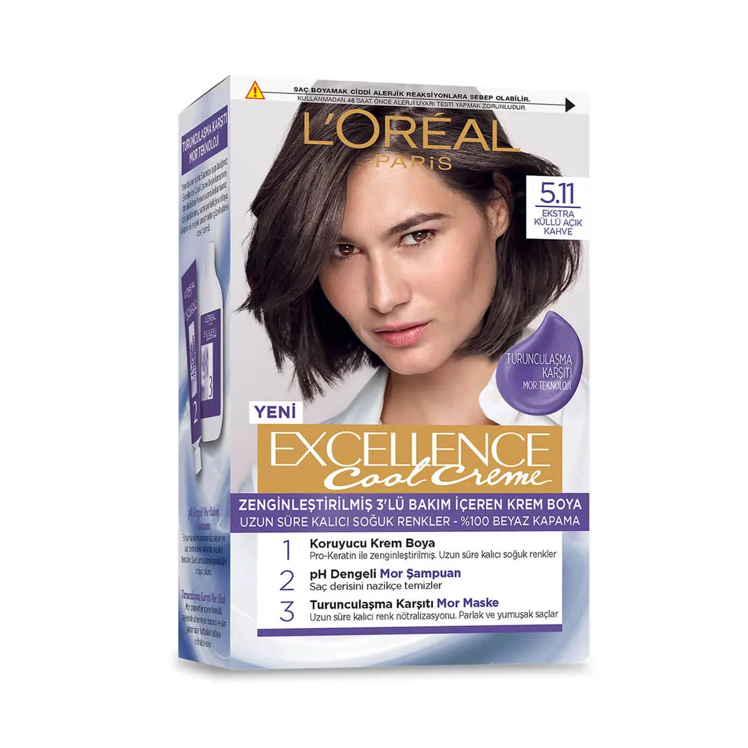 L'Oreal Paris Excellence Cool Creme 5.11 Extra Ashy Light Brown