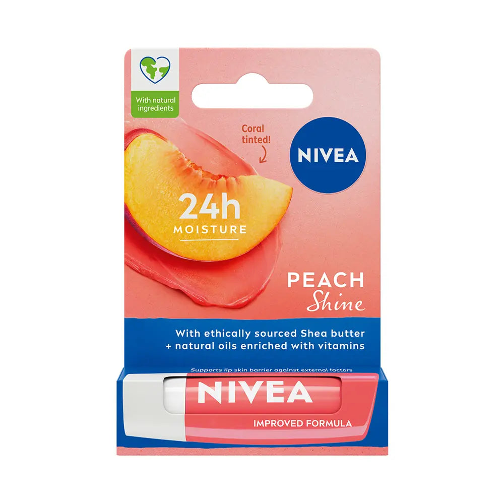 Nivea Peach Lip Care Hydrating Balm for Soft and Smooth Lips