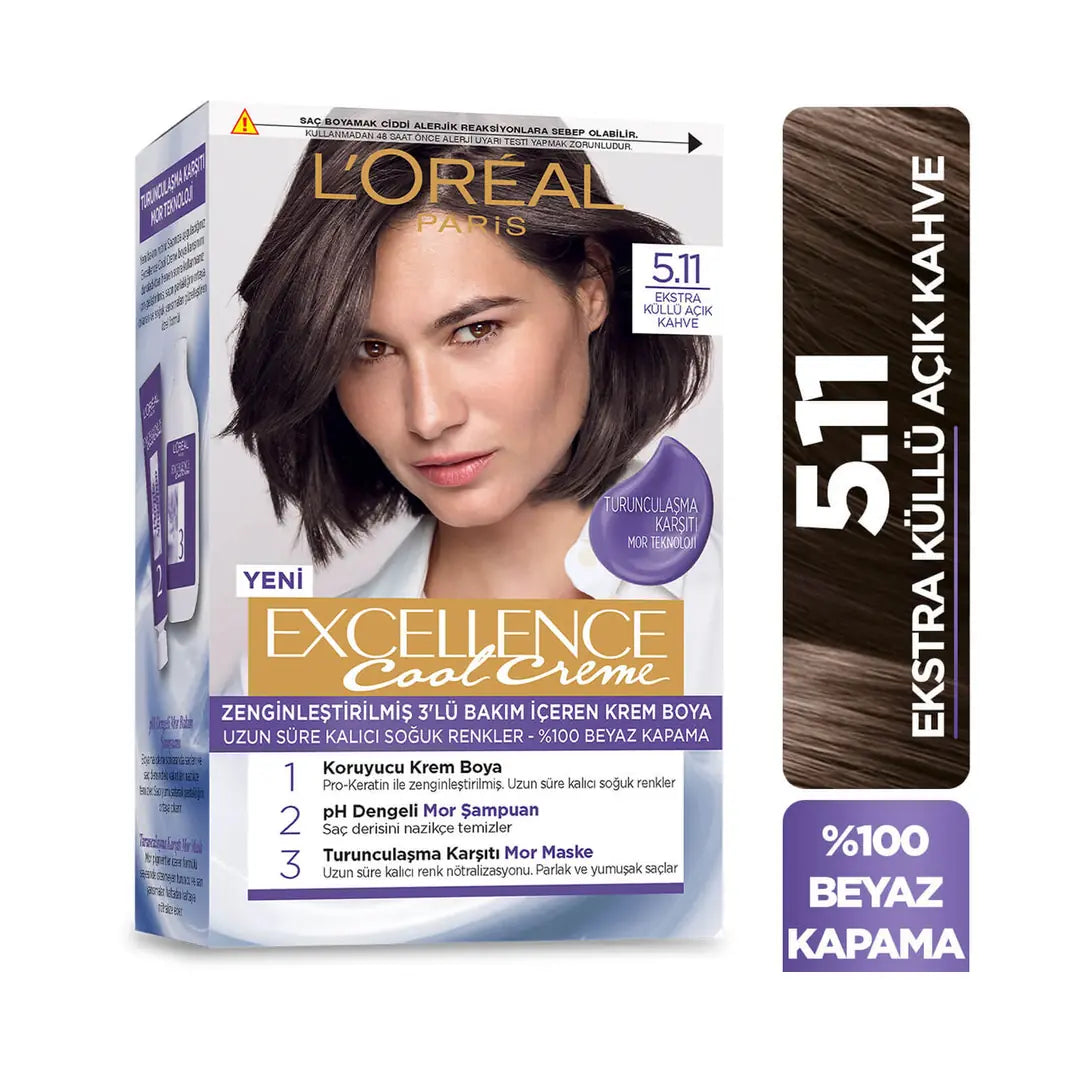 L'Oreal Paris Excellence Cool Creme 5.11 Extra Ashy Light Brown