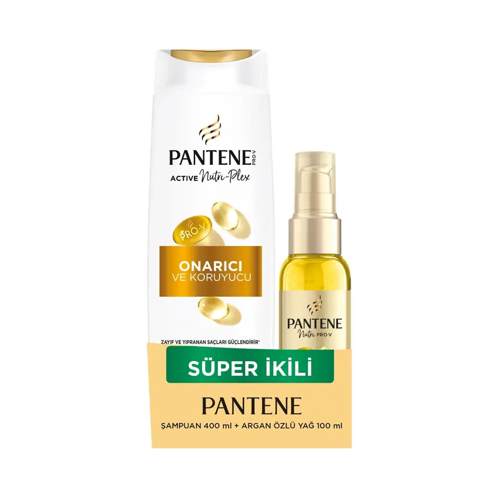 Pantene Repairing Shampoo & Argan Oil Hair Care Set 400ml + 100ml