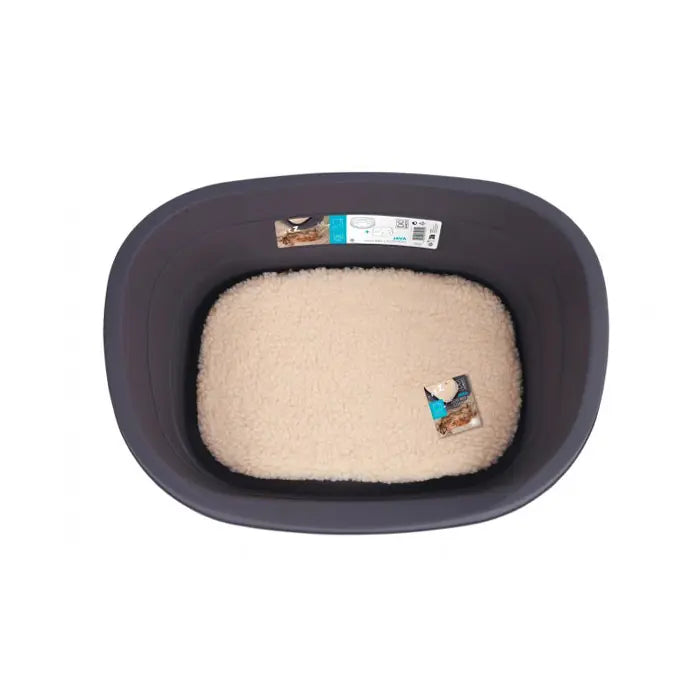 M-Pets Java Plastic Dog Bed with Cushion Medium