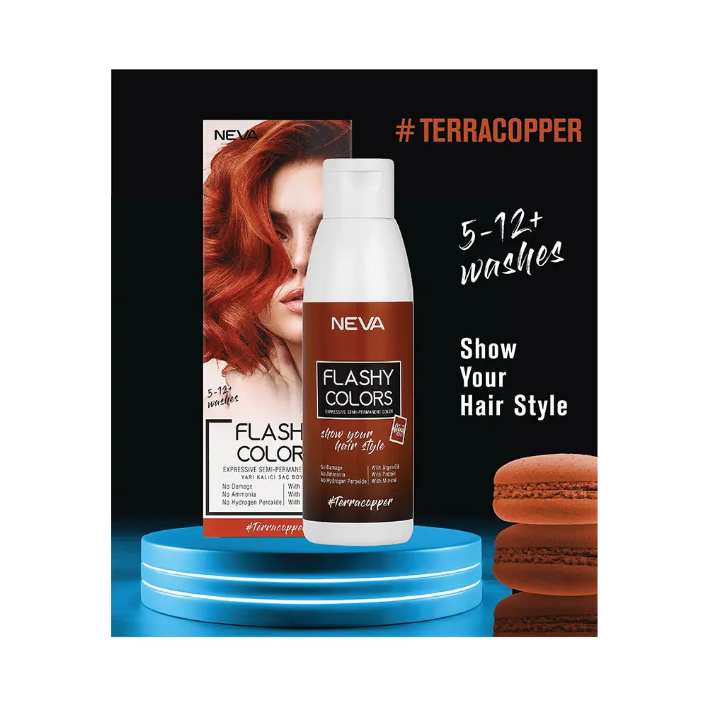 Neva Flashy Colors Terracotta Copper Hair Dye Set 100ml