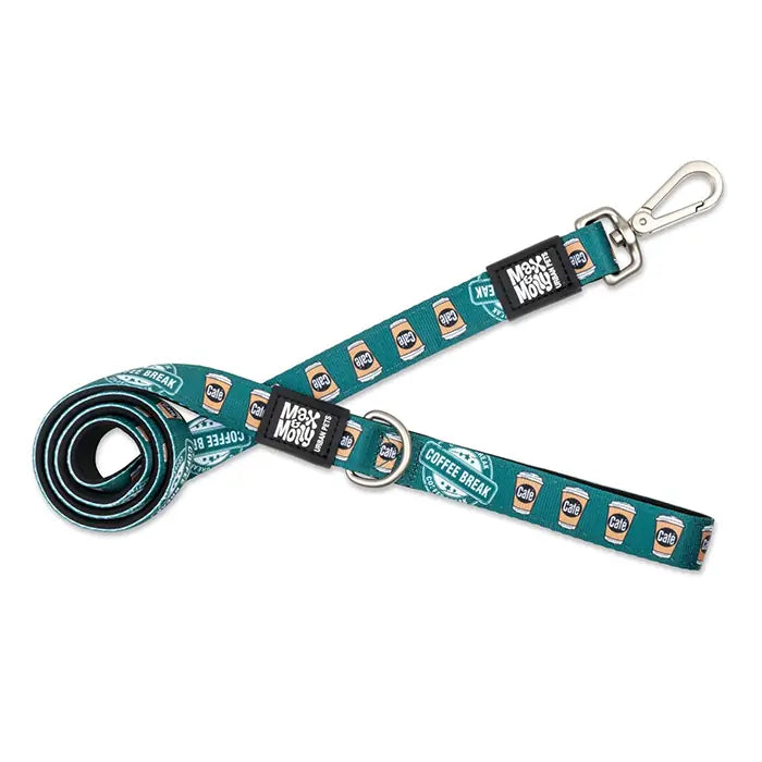 Max & Molly Coffee Break Dog Leash Padded Comfort Large