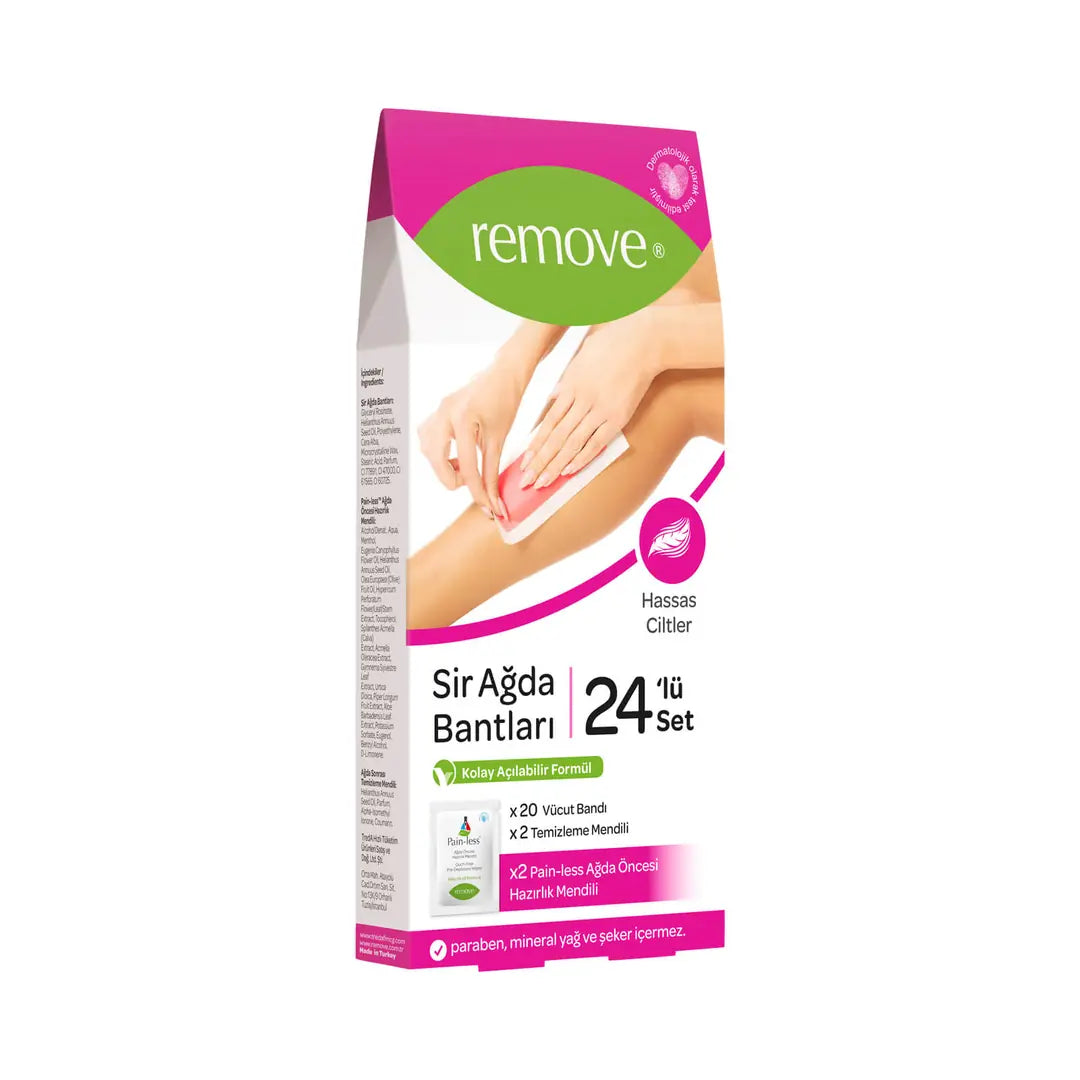 Remove Wax Strips for Sensitive Skin 24-Count