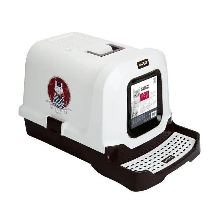 M-Pets Suez Sailor Cat Enclosed Litter Box 69x42x41cm