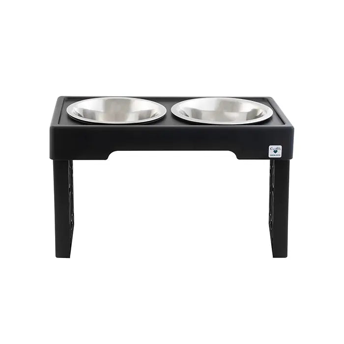 Pet Zone OurPets Barking Bistro Adjustable Height Pet Bowl Set 2 x 1.75 L