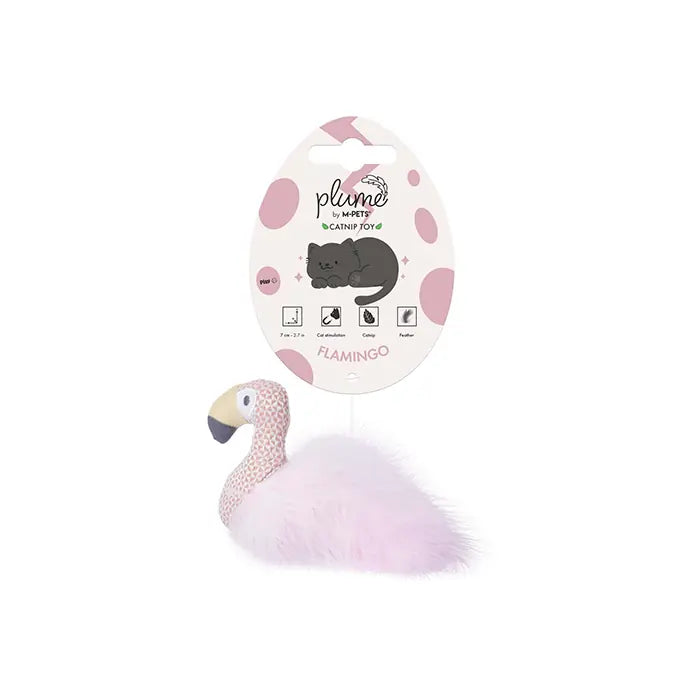M-Pets Plume Flamingo Catnip Cat Toy Pink 1 pc