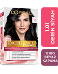 Loreal Excellence Creme Hair Dye 1-01 Deep Black