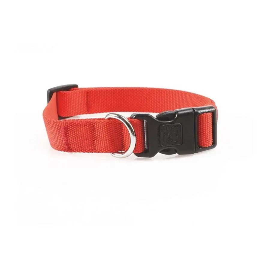 M-Pets Jolly Red Dog Collar Adjustable Comfort Medium