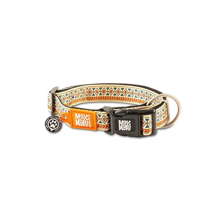 Max & Molly Ethnic Dog Collar with Smart ID Safety Feature XSmall