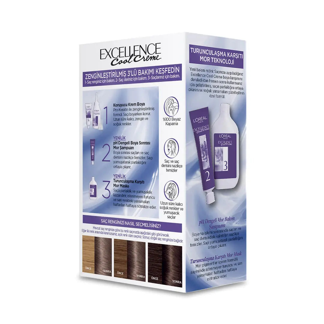 L'Oreal Paris Excellence Cool Creme 7.11 Ashy Light Brown