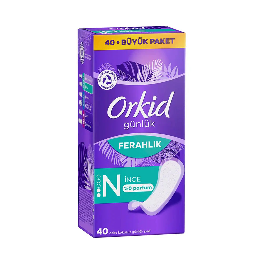 Orkid Yaprak Normal Daily Panty Liners for Freshness 40 Count