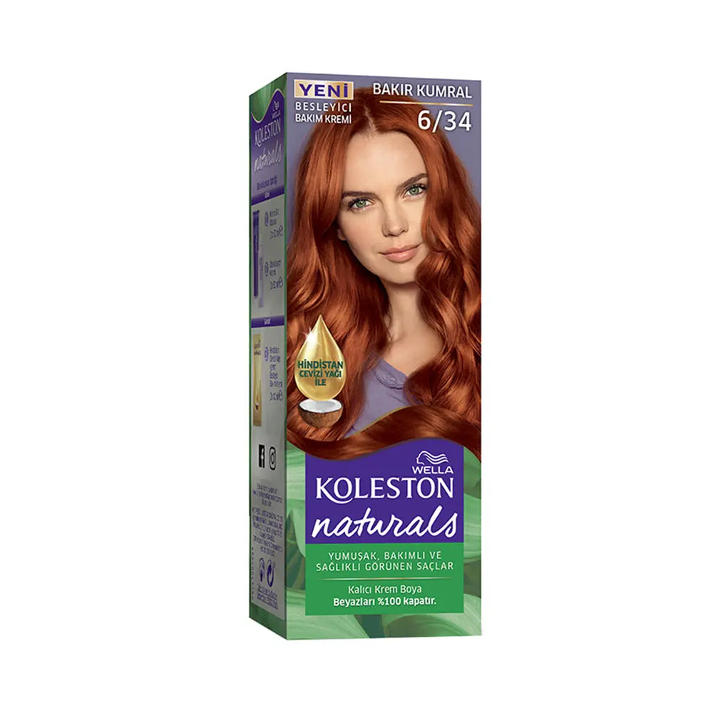 Wella Koleston Naturals 6/34 Copper Light Brown Hair Dye