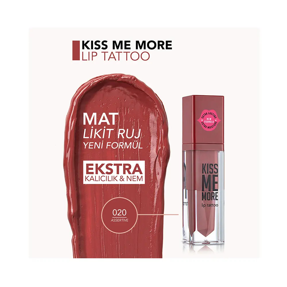 Flormar Kiss Me More Matte Liquid Lipstick 020 Assertive