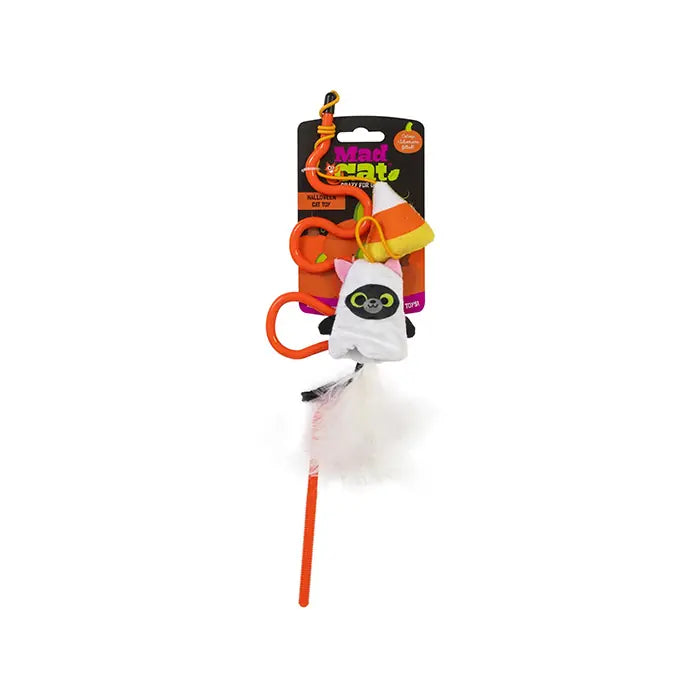 Mad Cat Hiss and Haunt Cat Teaser Wand with Catnip & Matatabi