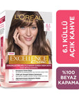 L'Oreal Paris Excellence Creme Hair Color 6-1 Ash Light Brown