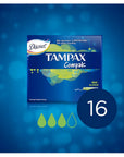 Discreet Tampax Compak Super Tampons for Heavy Flow 20 Count