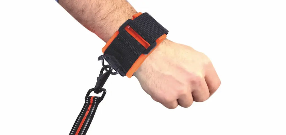 M-Pets Hiking Running Orange Elastic Dog Leash Set