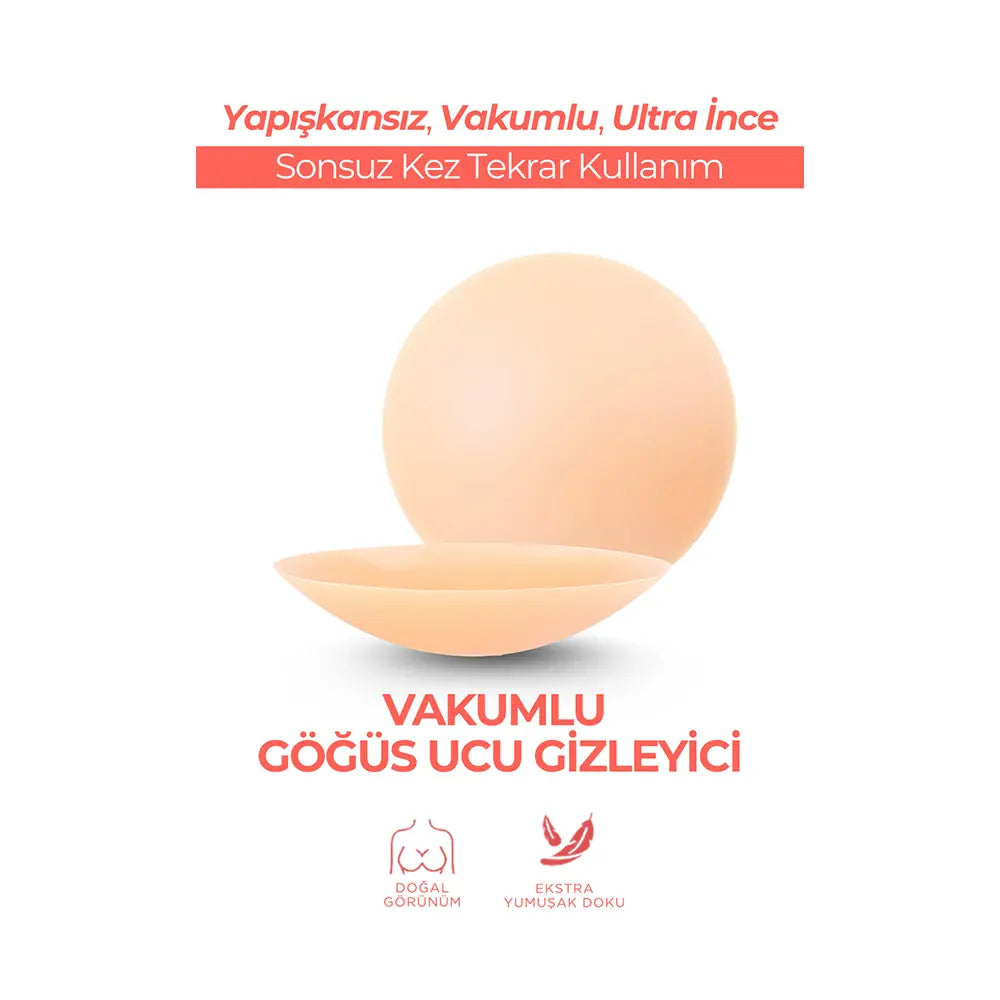 Juene Vacuum Nipple Concealers Seamless Adhesive-Free Covers 1 Pair
