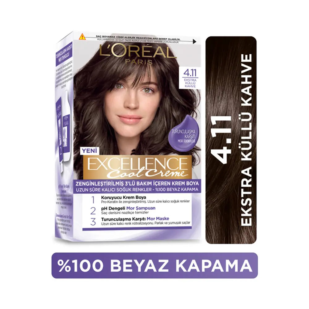 L'Oreal Paris Excellence Cool Creme 4.11 Extra Cool Brown