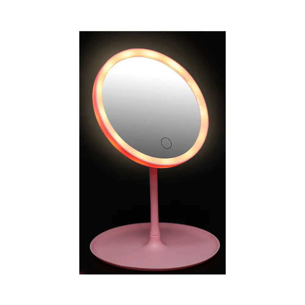 Royal Paris LED Round Pink Mirror with Soft Lighting