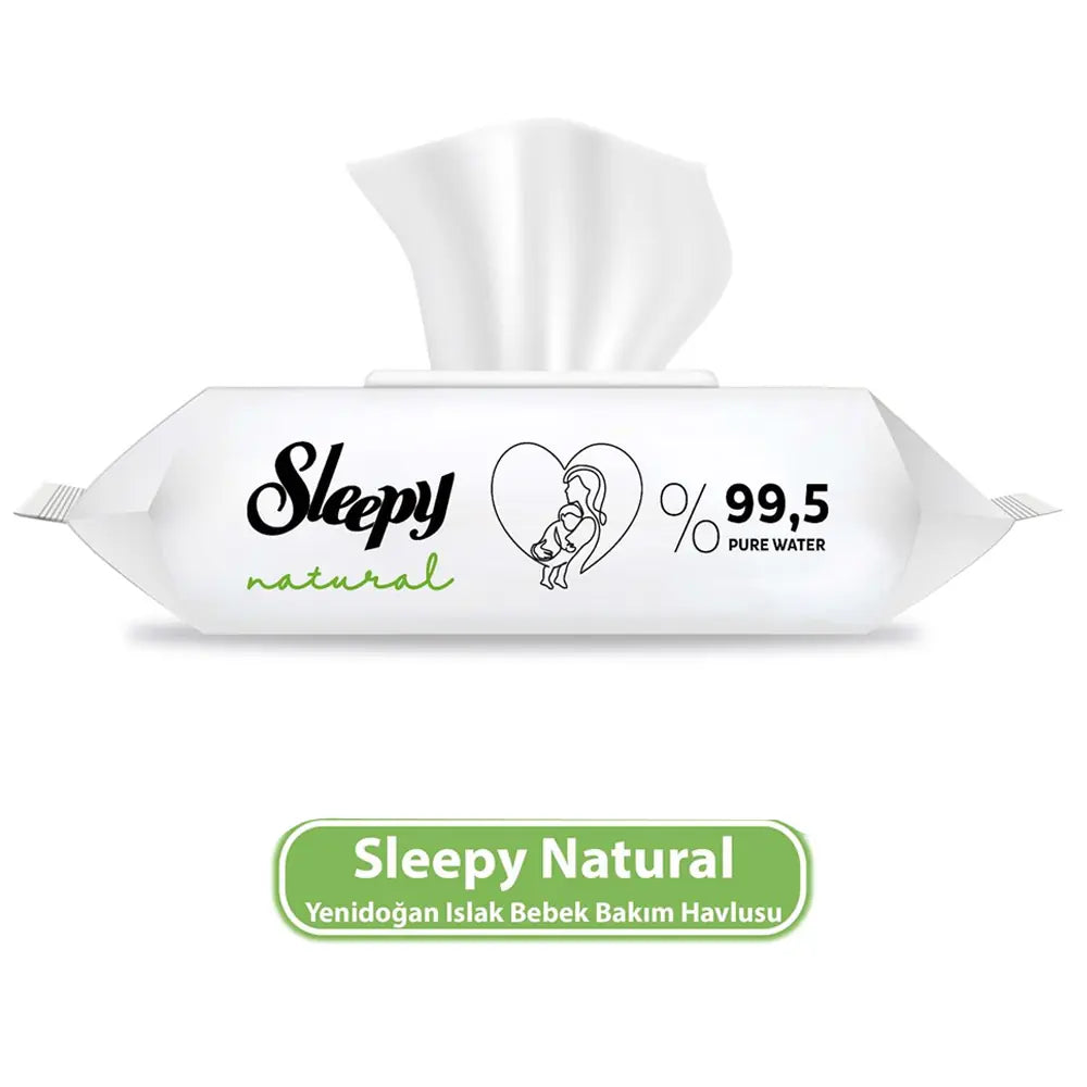 Sleepy Natural Newborn Wet Wipes for Sensitive Skin 90 Count