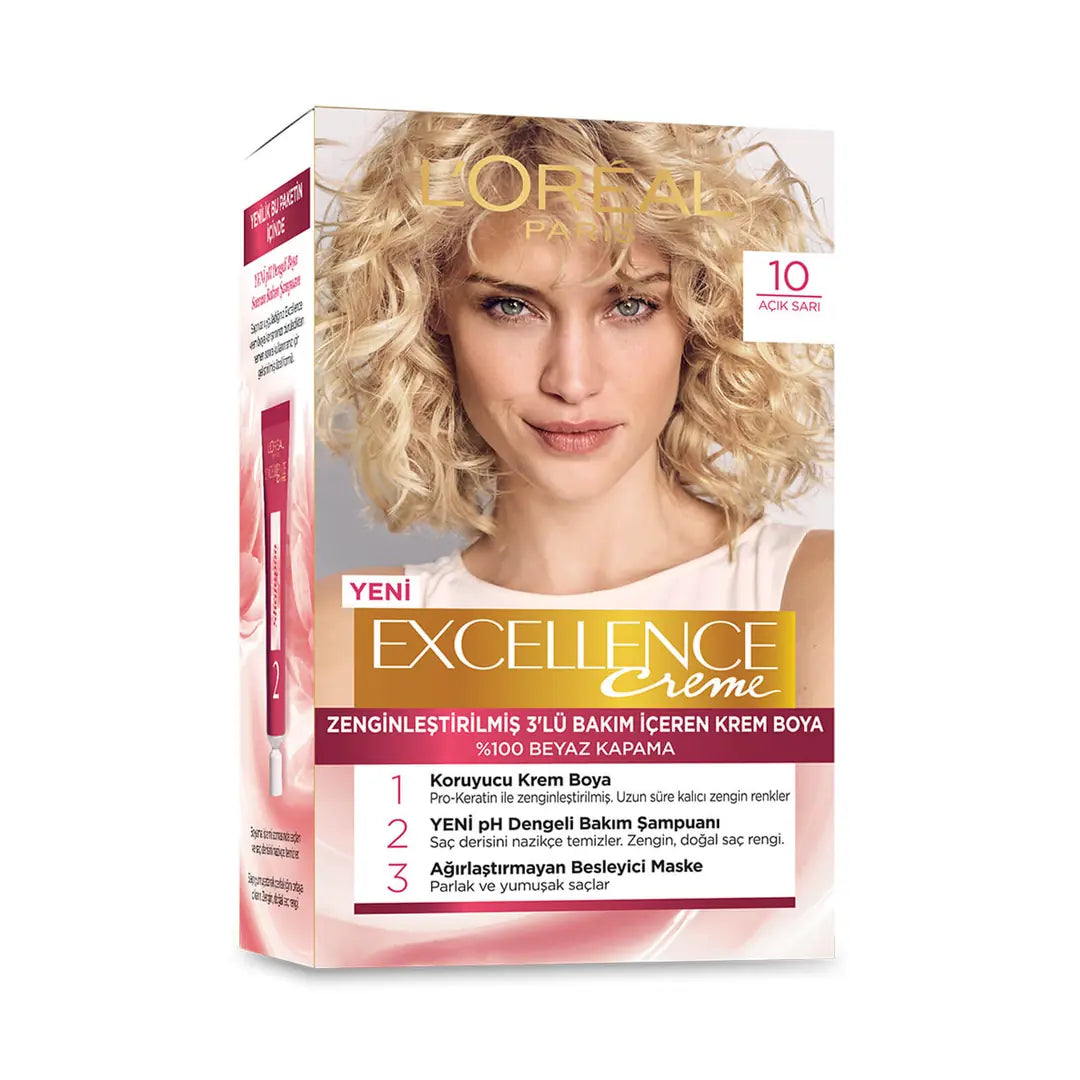 L'Oreal Excellence Creme Hair Color 10 Light Blonde