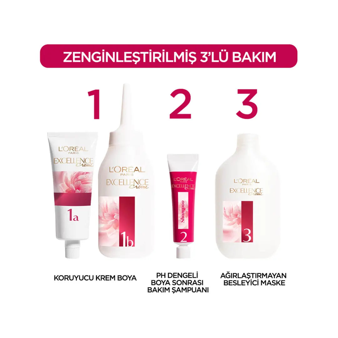 Loreal Excellence Creme Hair Dye 4 Dark Brown 1 Pack