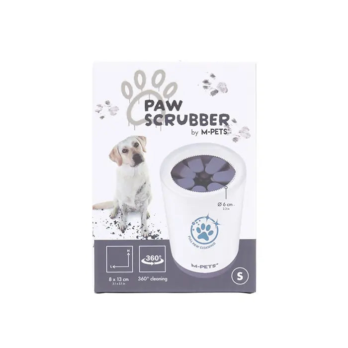 M-Pets Paw Scrubber Gentle Silicone Cleaning Tool Small White