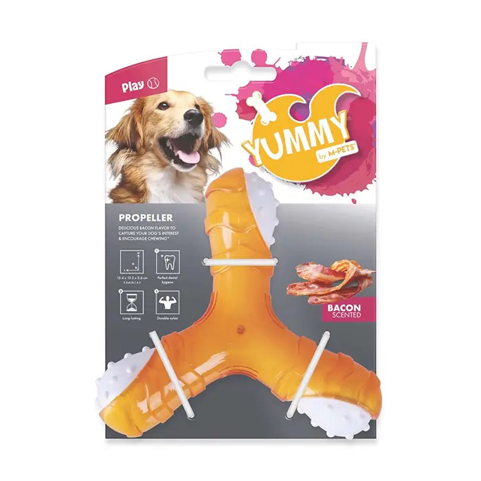 M-Pets Yummy Propeller Meat Flavored Rubber Dog Toy