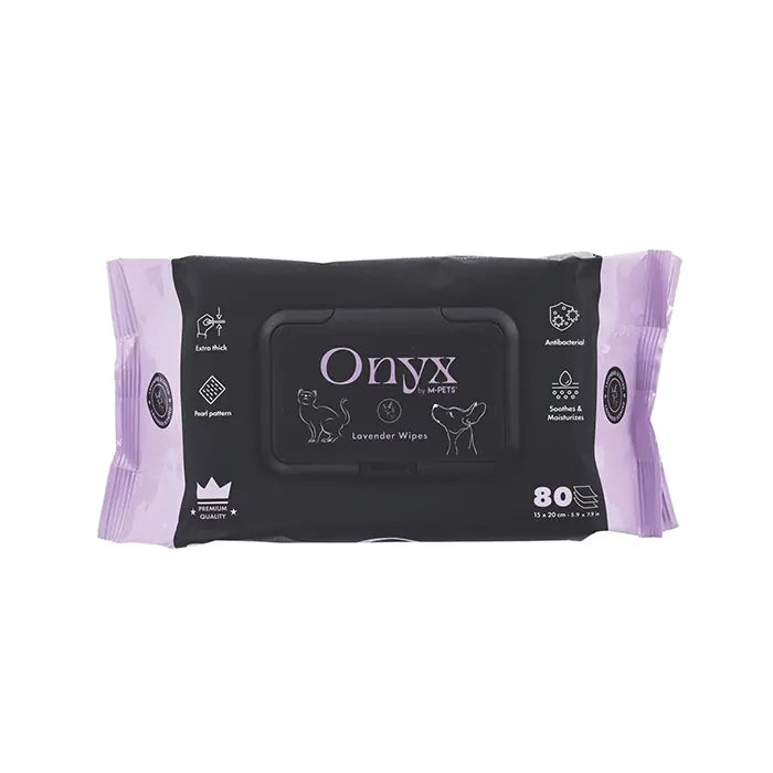 M-Pets Onyx Lavender Scented Pet Cleaning Wipes 80 Count