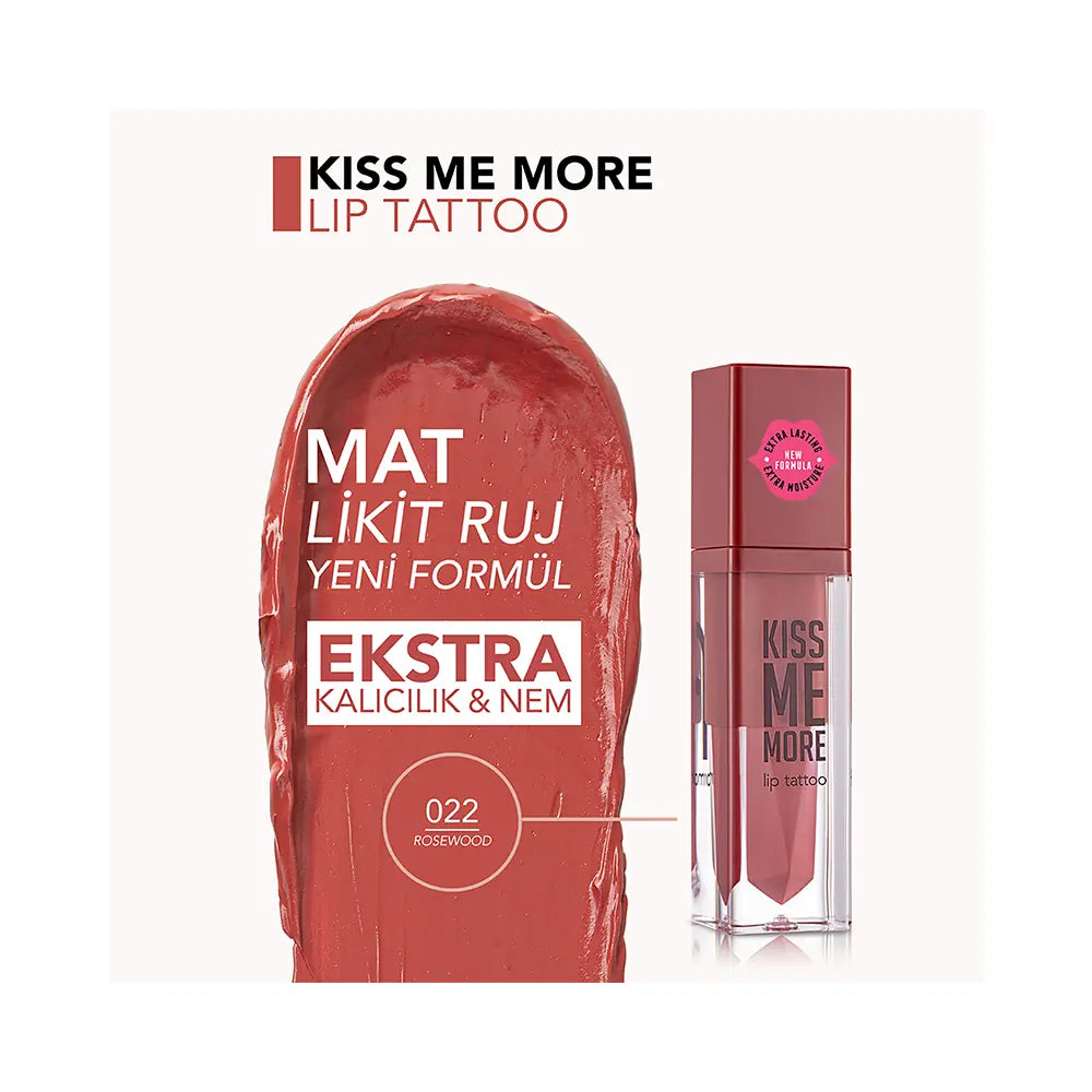 Flormar Kiss Me More Matte Liquid Lipstick 022 Rosewood