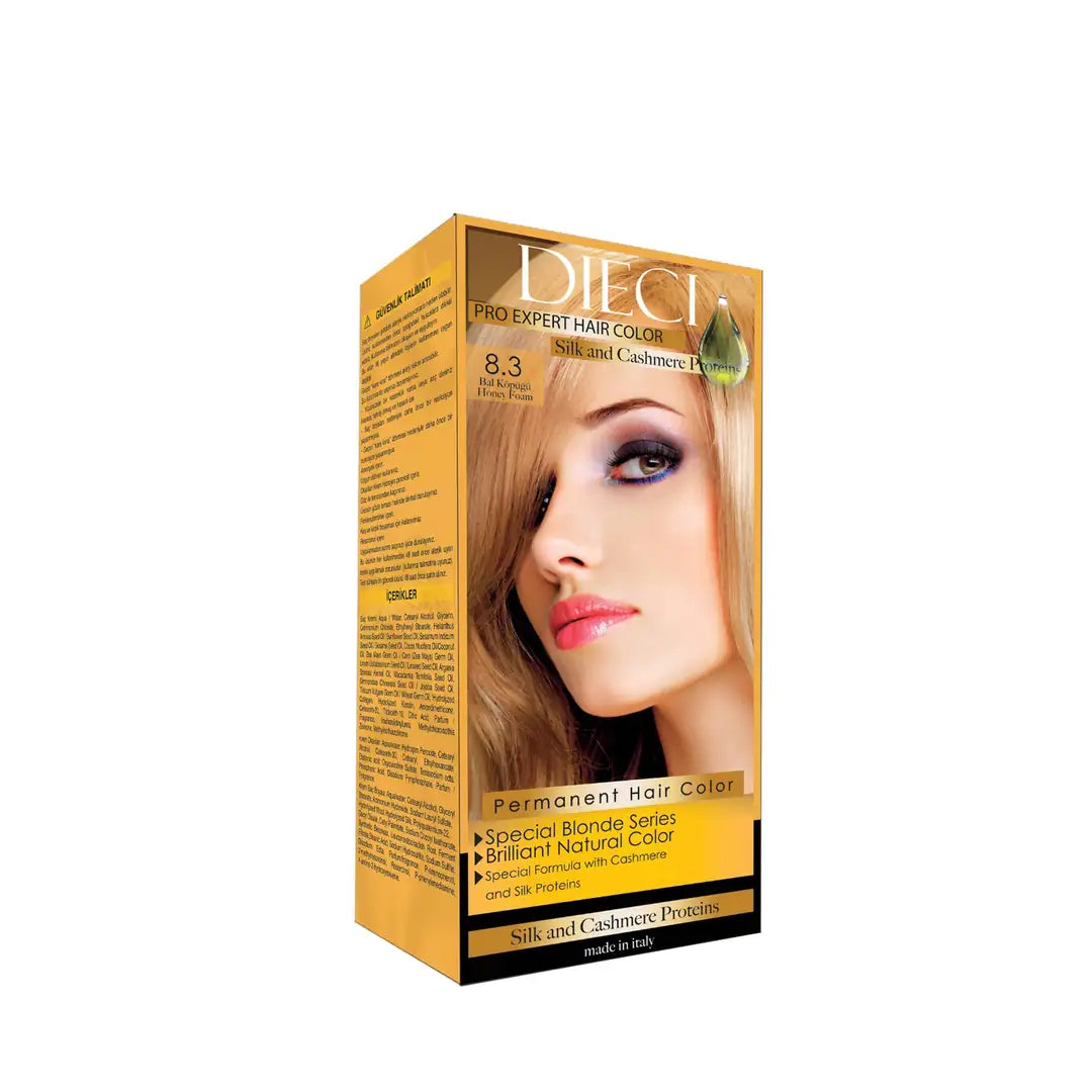 Dieci Natural Eco Hair Color Kit 8-3 Honey Foam