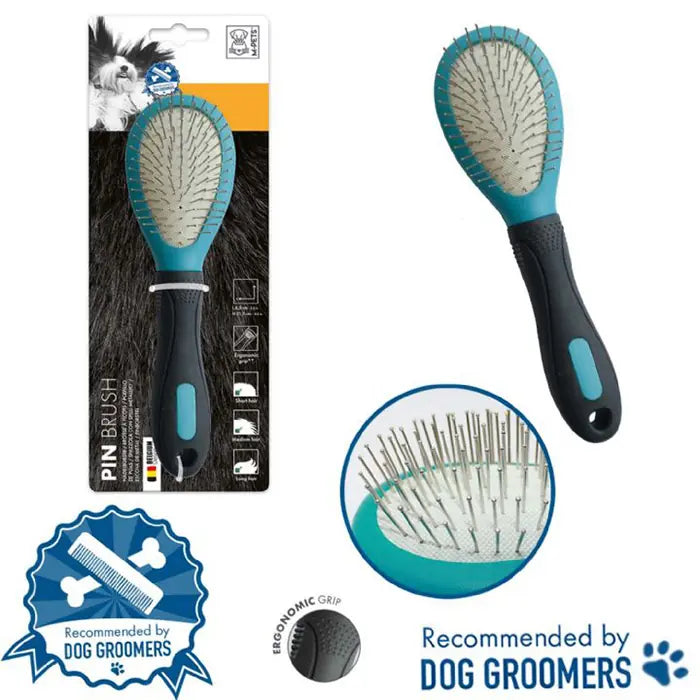 M-Pets Pin Brush Grooming Tool for Dogs 6.5x21.5cm
