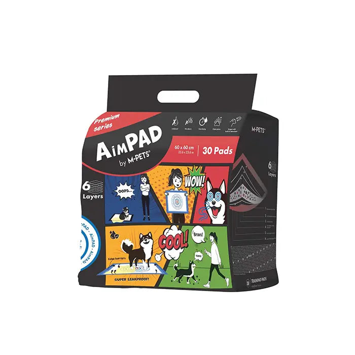 M-Pets Aimpad Dog Training Pads Leak-Proof Protection 30 Count