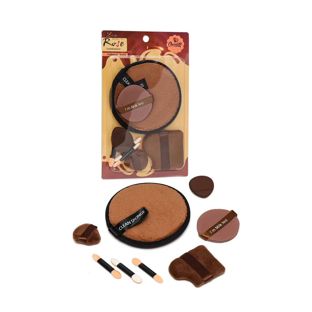 Rose Chocolate Makeup Sponge Set RF101 - 3 Pcs