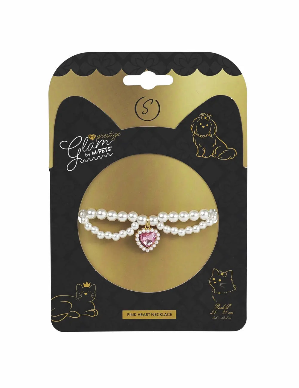 M-Pets Glam Prestige Heart Necklace for Pets