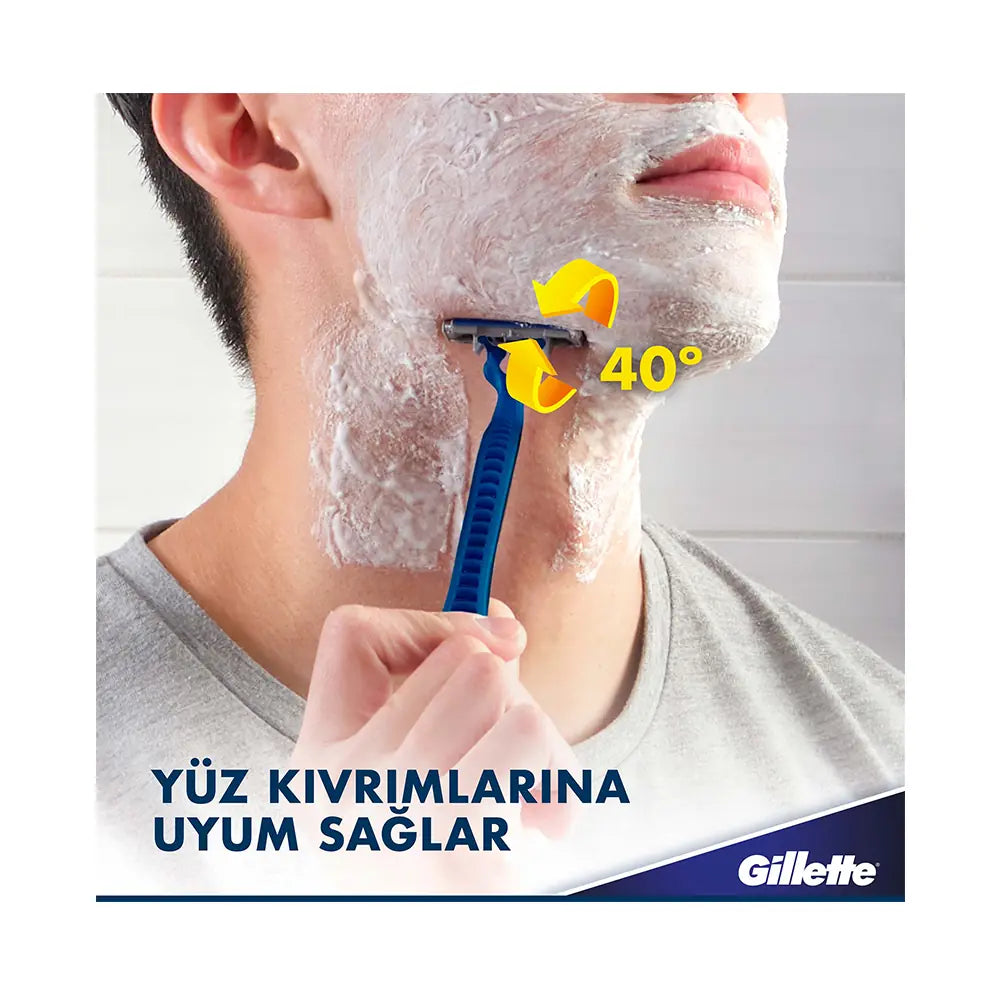 Gillette Blue 3 Comfort Slalom Disposable Razors 12 Count