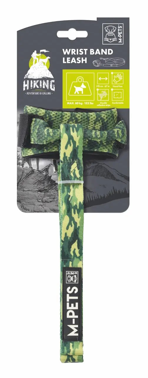 M-Pets Hiking Wrist Green Wrist-Worn Dog Leash