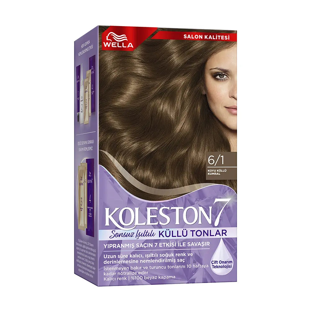 Wella Koleston 6/1 Permanent Hair Color Kit - Dark Ash Blonde