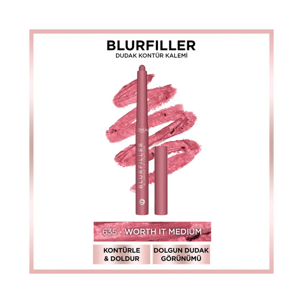 L'Oreal Paris Blurfiller Lip Liner 635 Worth It Medium