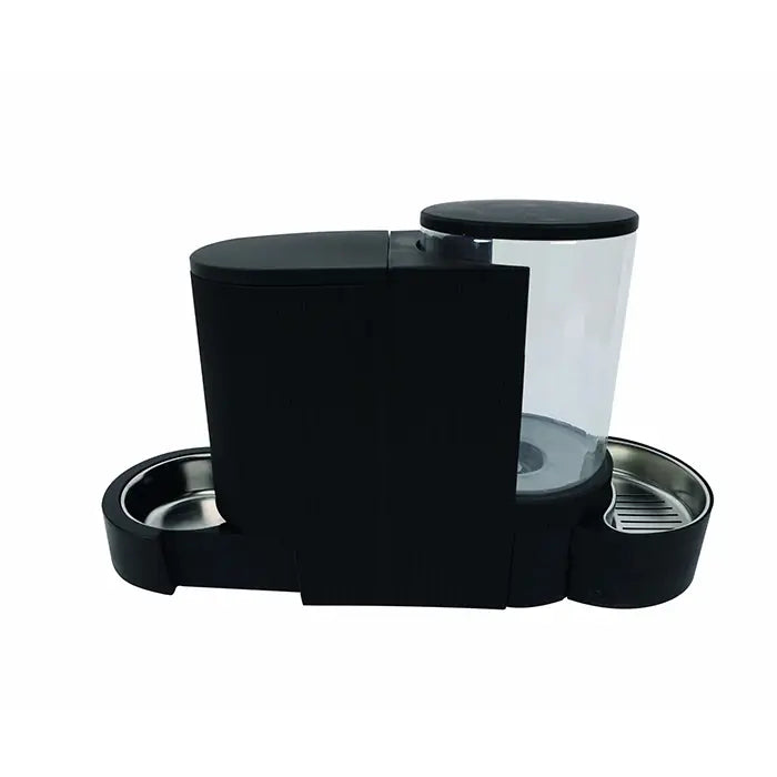M-Pets Duplo Dual Food and Water Dispenser Black 3L / 1.3kg