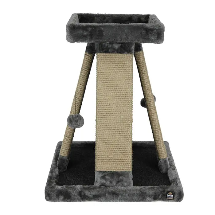 Lotus Pet Design Pyramid Grey Cat Scratcher Durable Sisal 1 pc