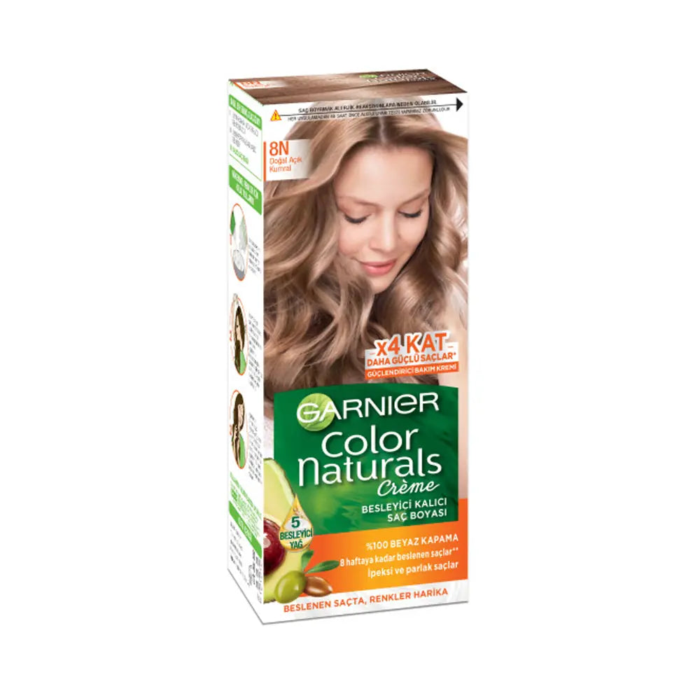 Garnier Color Naturals 8N Light Brown Nourishing Hair Color