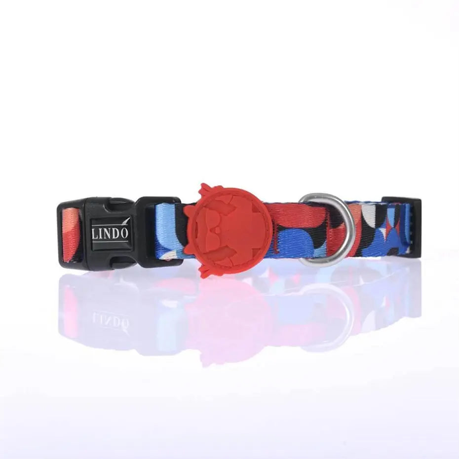 Lindo Red Line Dog Collar Adjustable Medium 37-56cm