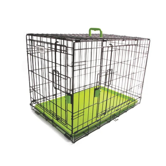 M-Pets Voyager Two-Door Small Dog Crate Green 61x46x48cm