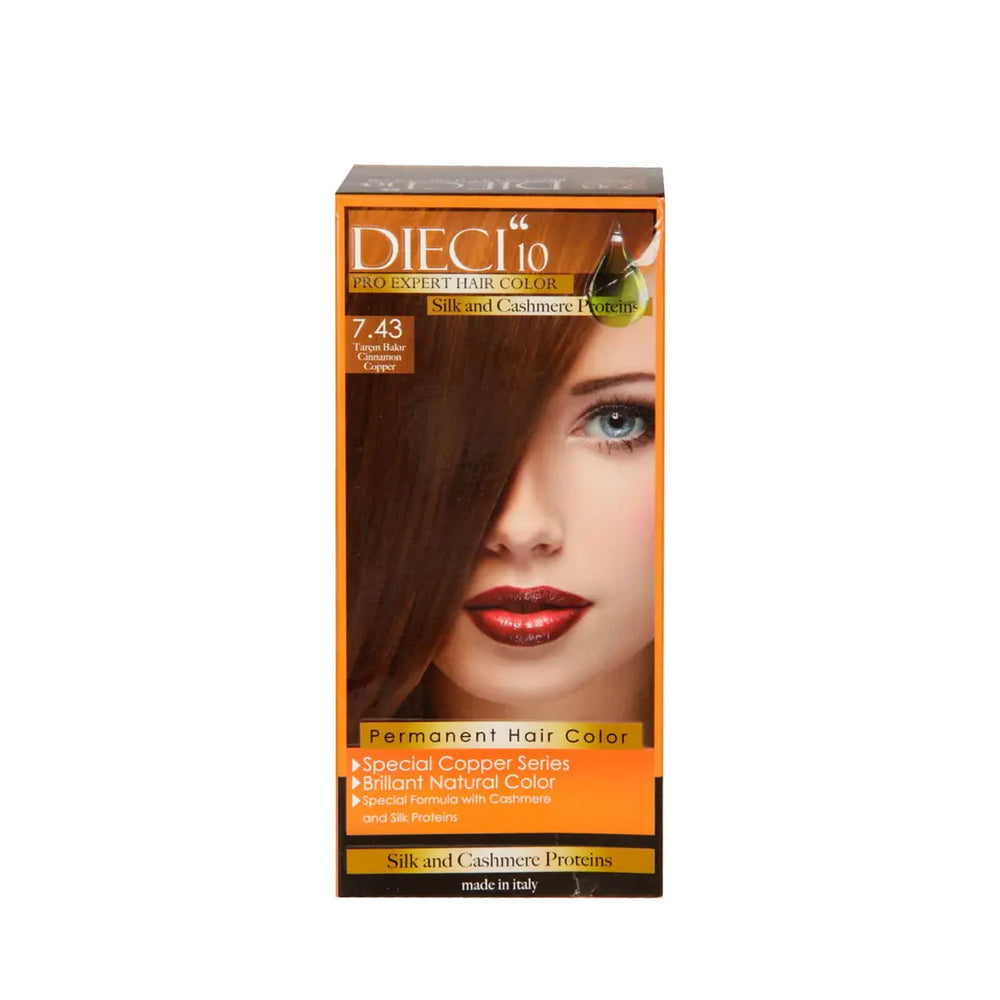 Dieci Natural Eco Hair Dye Kit 7-43 Cinnamon Copper
