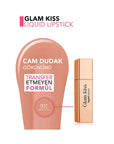 Flormar Glam Kiss Lipstick 001 Naked Glow 3g
